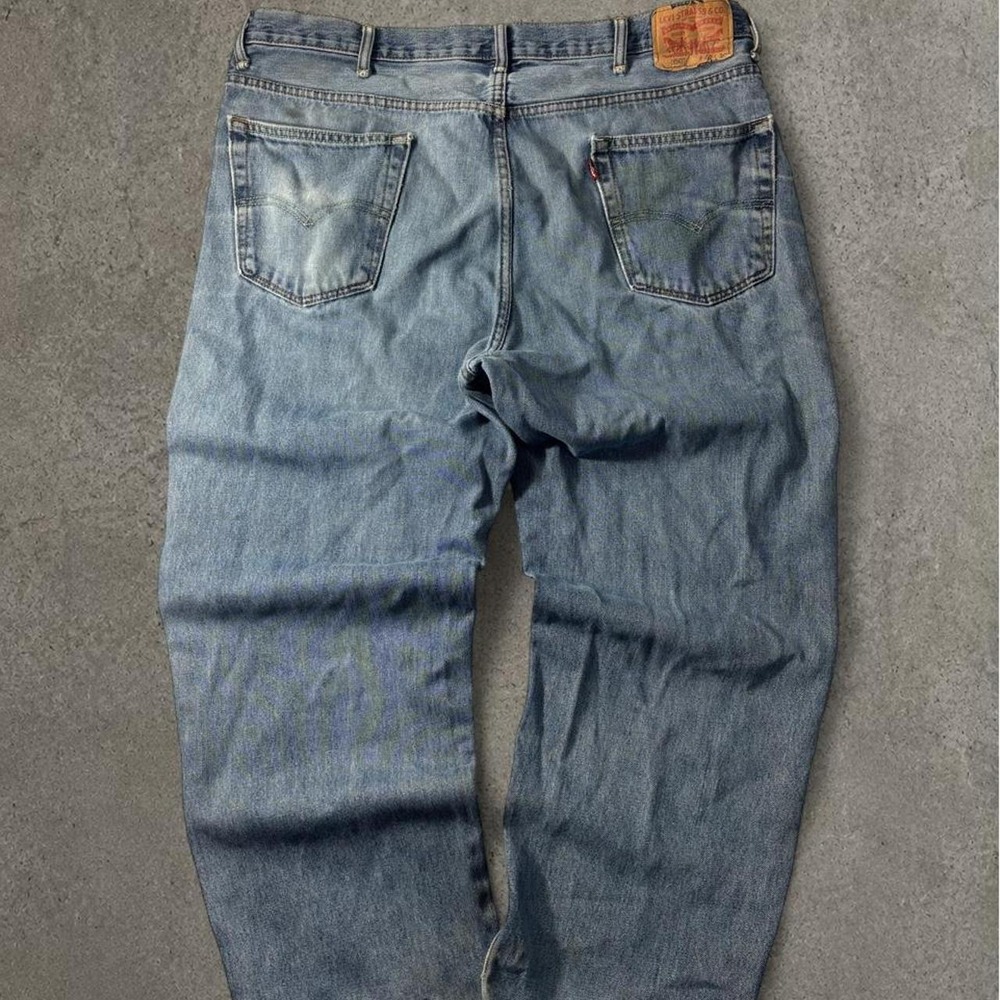 2000s baggy levi 505 light washed denim jeans